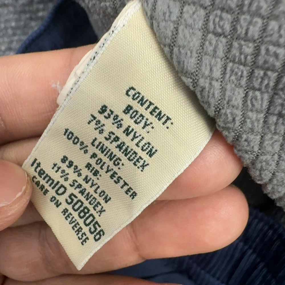 LL Bean Cargo Pants Womens XS Blue Nylon Spandex Fleece Lined Hiking Gorpcore